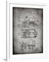 PP516-Faded Grey Steam Train Locomotive Patent Poster-Cole Borders-Framed Giclee Print