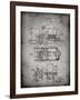 PP516-Faded Grey Steam Train Locomotive Patent Poster-Cole Borders-Framed Giclee Print