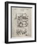 PP516-Sandstone Steam Train Locomotive Patent Poster-Cole Borders-Framed Giclee Print