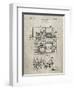 PP516-Sandstone Steam Train Locomotive Patent Poster-Cole Borders-Framed Giclee Print