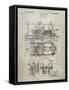 PP516-Sandstone Steam Train Locomotive Patent Poster-Cole Borders-Framed Stretched Canvas