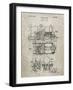 PP516-Sandstone Steam Train Locomotive Patent Poster-Cole Borders-Framed Giclee Print