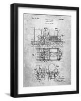 PP516-Slate Steam Train Locomotive Patent Poster-Cole Borders-Framed Giclee Print