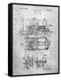 PP516-Slate Steam Train Locomotive Patent Poster-Cole Borders-Framed Stretched Canvas