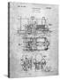 PP516-Slate Steam Train Locomotive Patent Poster-Cole Borders-Stretched Canvas