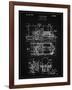 PP516-Vintage Black Steam Train Locomotive Patent Poster-Cole Borders-Framed Giclee Print