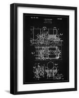 PP516-Vintage Black Steam Train Locomotive Patent Poster-Cole Borders-Framed Giclee Print