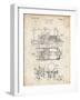 PP516-Vintage Parchment Steam Train Locomotive Patent Poster-Cole Borders-Framed Giclee Print