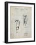 PP517-Antique Grid Parchment Boxing Glove 1925 Patent Poster-Cole Borders-Framed Giclee Print