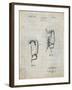 PP517-Antique Grid Parchment Boxing Glove 1925 Patent Poster-Cole Borders-Framed Giclee Print