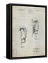 PP517-Antique Grid Parchment Boxing Glove 1925 Patent Poster-Cole Borders-Framed Stretched Canvas