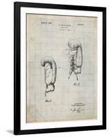 PP517-Antique Grid Parchment Boxing Glove 1925 Patent Poster-Cole Borders-Framed Giclee Print