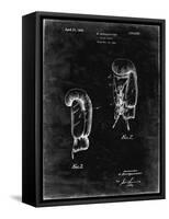 PP517-Black Grunge Boxing Glove 1925 Patent Poster-Cole Borders-Framed Stretched Canvas