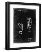 PP517-Black Grunge Boxing Glove 1925 Patent Poster-Cole Borders-Framed Premium Giclee Print