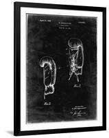 PP517-Black Grunge Boxing Glove 1925 Patent Poster-Cole Borders-Framed Giclee Print