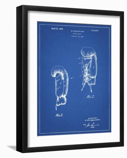 PP517-Blueprint Boxing Glove 1925 Patent Poster-Cole Borders-Framed Giclee Print