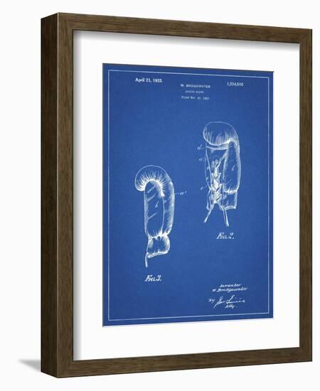 PP517-Blueprint Boxing Glove 1925 Patent Poster-Cole Borders-Framed Giclee Print