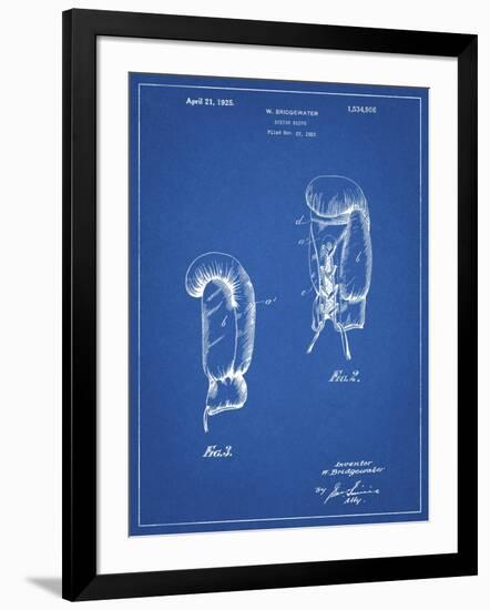 PP517-Blueprint Boxing Glove 1925 Patent Poster-Cole Borders-Framed Giclee Print