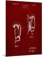 PP517-Burgundy Boxing Glove 1925 Patent Poster-Cole Borders-Mounted Premium Giclee Print