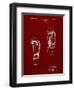 PP517-Burgundy Boxing Glove 1925 Patent Poster-Cole Borders-Framed Premium Giclee Print