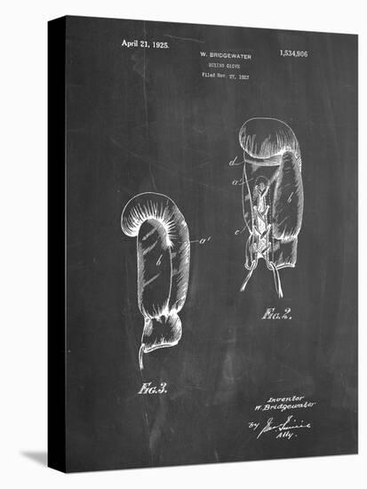 PP517-Chalkboard Boxing Glove 1925 Patent Poster-Cole Borders-Stretched Canvas