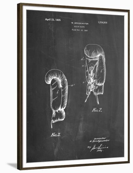 PP517-Chalkboard Boxing Glove 1925 Patent Poster-Cole Borders-Framed Premium Giclee Print