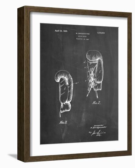 PP517-Chalkboard Boxing Glove 1925 Patent Poster-Cole Borders-Framed Giclee Print