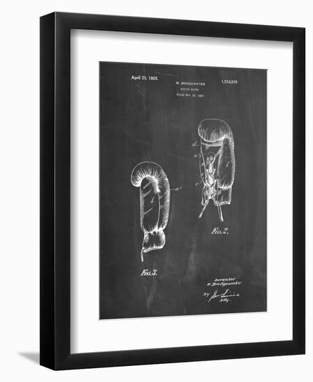 PP517-Chalkboard Boxing Glove 1925 Patent Poster-Cole Borders-Framed Premium Giclee Print