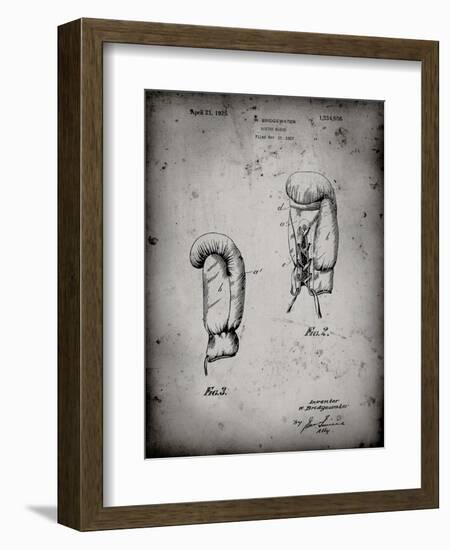 PP517-Faded Grey Boxing Glove 1925 Patent Poster-Cole Borders-Framed Premium Giclee Print