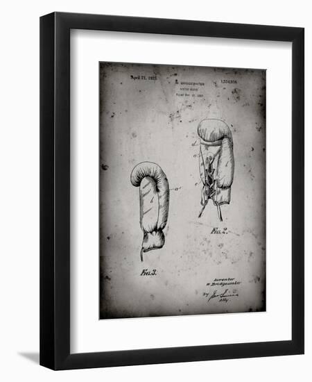 PP517-Faded Grey Boxing Glove 1925 Patent Poster-Cole Borders-Framed Premium Giclee Print