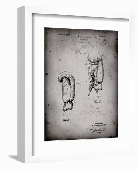 PP517-Faded Grey Boxing Glove 1925 Patent Poster-Cole Borders-Framed Premium Giclee Print