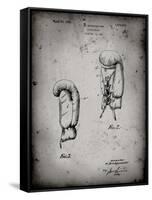 PP517-Faded Grey Boxing Glove 1925 Patent Poster-Cole Borders-Framed Stretched Canvas