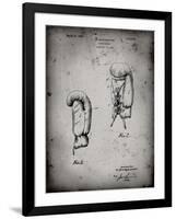 PP517-Faded Grey Boxing Glove 1925 Patent Poster-Cole Borders-Framed Giclee Print