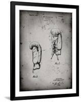 PP517-Faded Grey Boxing Glove 1925 Patent Poster-Cole Borders-Framed Giclee Print