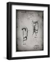 PP517-Faded Grey Boxing Glove 1925 Patent Poster-Cole Borders-Framed Giclee Print