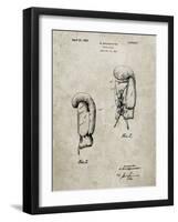 PP517-Sandstone Boxing Glove 1925 Patent Poster-Cole Borders-Framed Giclee Print