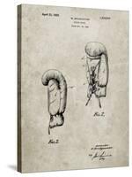 PP517-Sandstone Boxing Glove 1925 Patent Poster-Cole Borders-Stretched Canvas