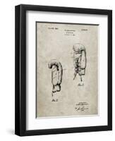 PP517-Sandstone Boxing Glove 1925 Patent Poster-Cole Borders-Framed Premium Giclee Print