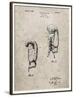 PP517-Sandstone Boxing Glove 1925 Patent Poster-Cole Borders-Framed Premium Giclee Print