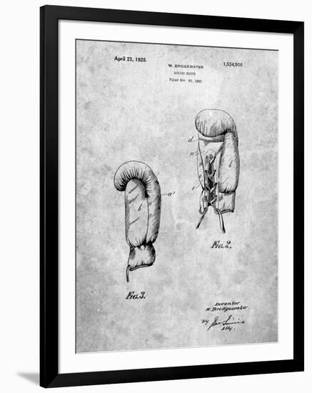 PP517-Slate Boxing Glove 1925 Patent Poster-Cole Borders-Framed Giclee Print