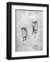 PP517-Slate Boxing Glove 1925 Patent Poster-Cole Borders-Framed Premium Giclee Print