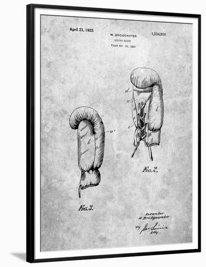 PP517-Slate Boxing Glove 1925 Patent Poster-Cole Borders-Framed Premium Giclee Print