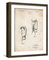 PP517-Vintage Parchment Boxing Glove 1925 Patent Poster-Cole Borders-Framed Giclee Print