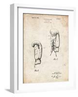 PP517-Vintage Parchment Boxing Glove 1925 Patent Poster-Cole Borders-Framed Giclee Print