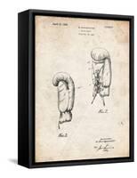 PP517-Vintage Parchment Boxing Glove 1925 Patent Poster-Cole Borders-Framed Stretched Canvas