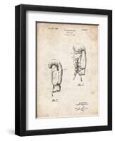 PP517-Vintage Parchment Boxing Glove 1925 Patent Poster-Cole Borders-Framed Premium Giclee Print