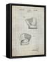 PP538-Antique Grid Parchment A.J. Turner Baseball Mitt Patent Poster-Cole Borders-Framed Stretched Canvas