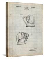 PP538-Antique Grid Parchment A.J. Turner Baseball Mitt Patent Poster-Cole Borders-Stretched Canvas