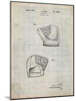 PP538-Antique Grid Parchment A.J. Turner Baseball Mitt Patent Poster-Cole Borders-Mounted Giclee Print