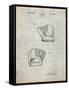 PP538-Antique Grid Parchment A.J. Turner Baseball Mitt Patent Poster-Cole Borders-Framed Stretched Canvas